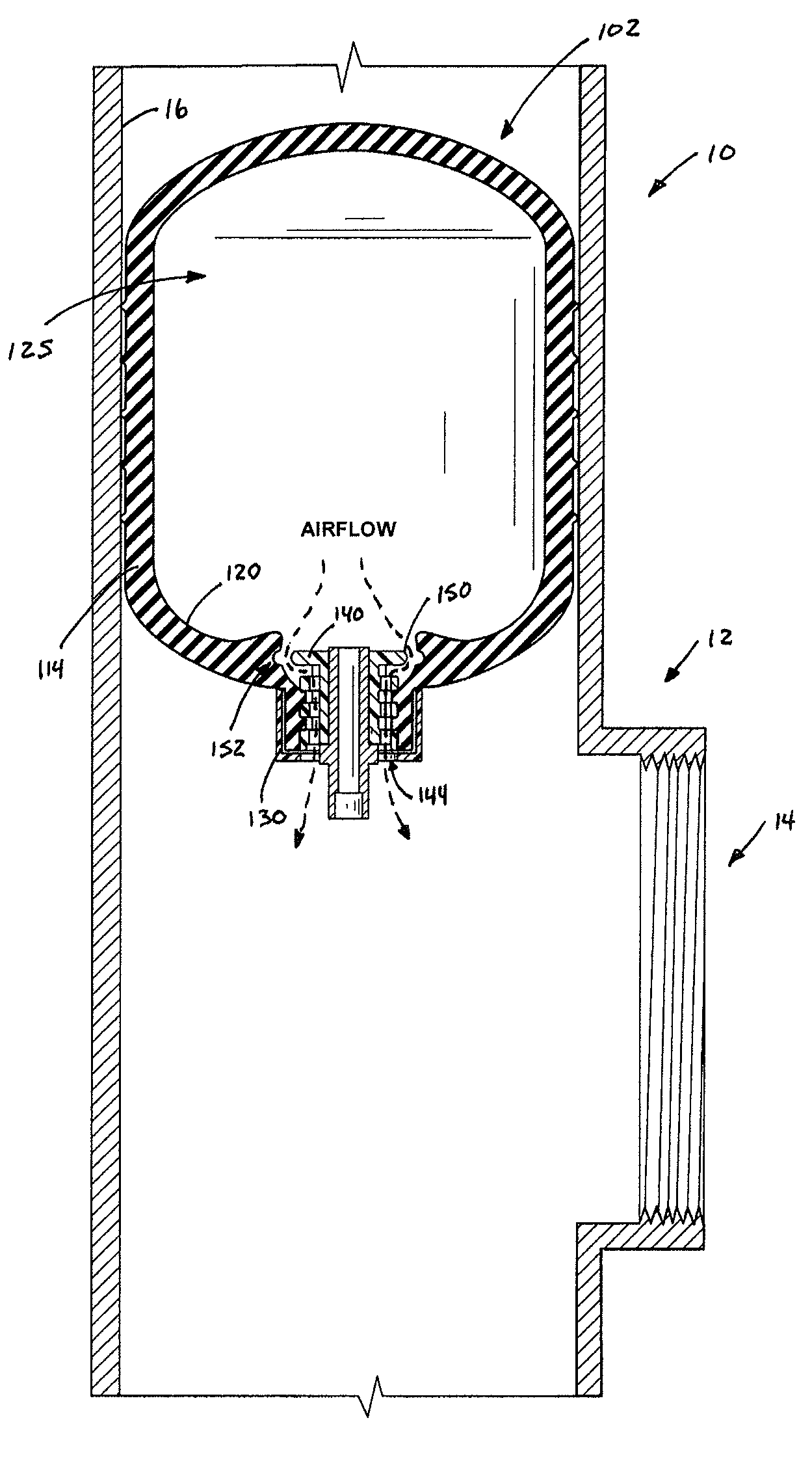 Pneumatic pressure relief test plug