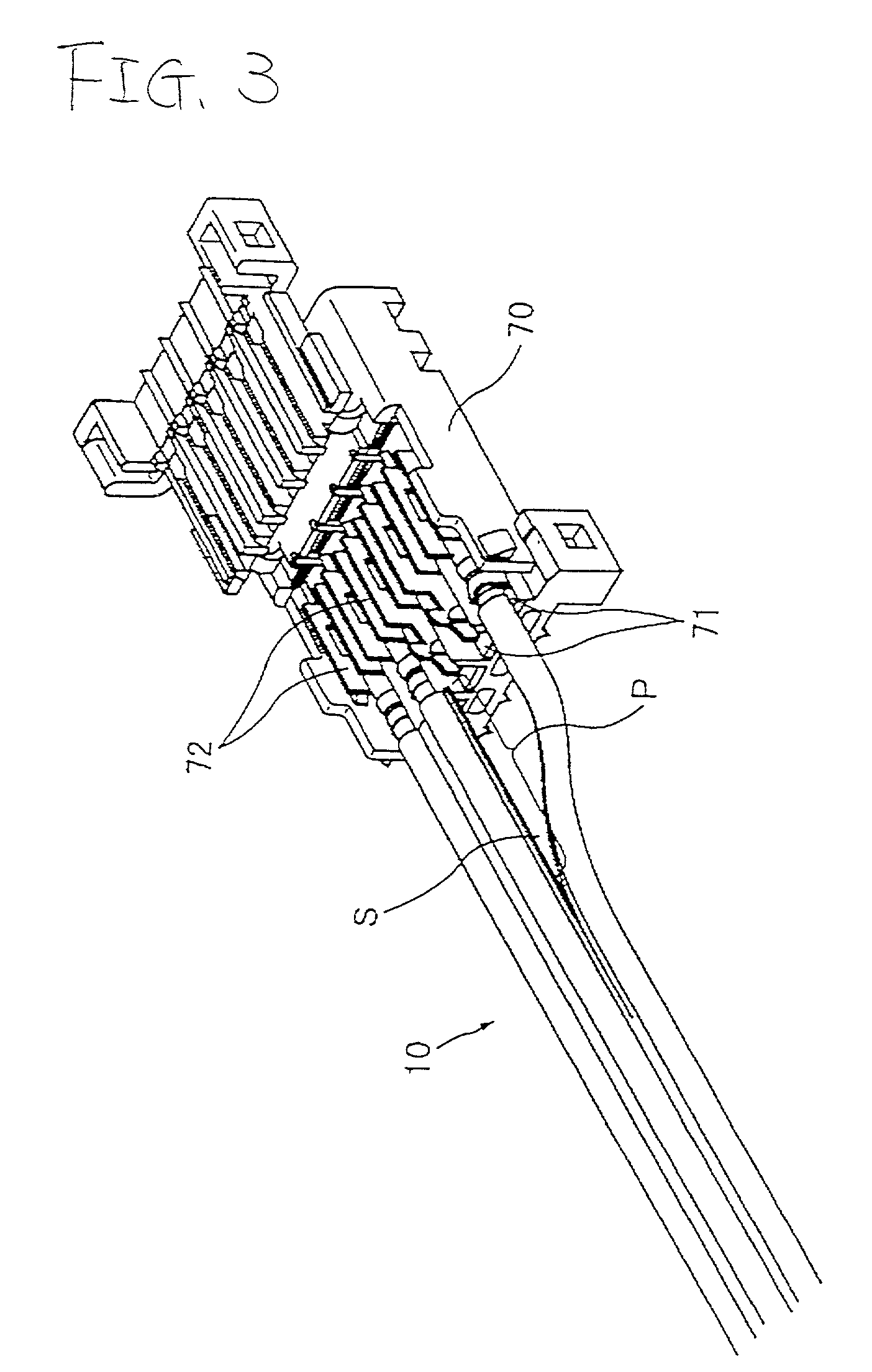 Shielded flat cable, manufacturing method therefor and machining apparatus therefor