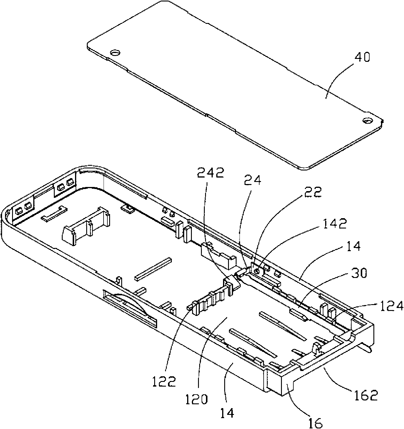 Chip card assembly and disassembly structure of electronic device