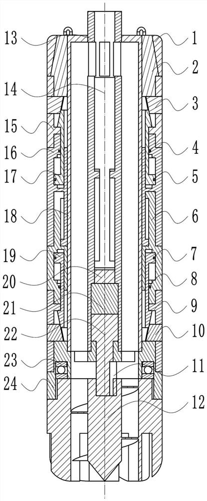 A seabed automatic drilling type piling device and method