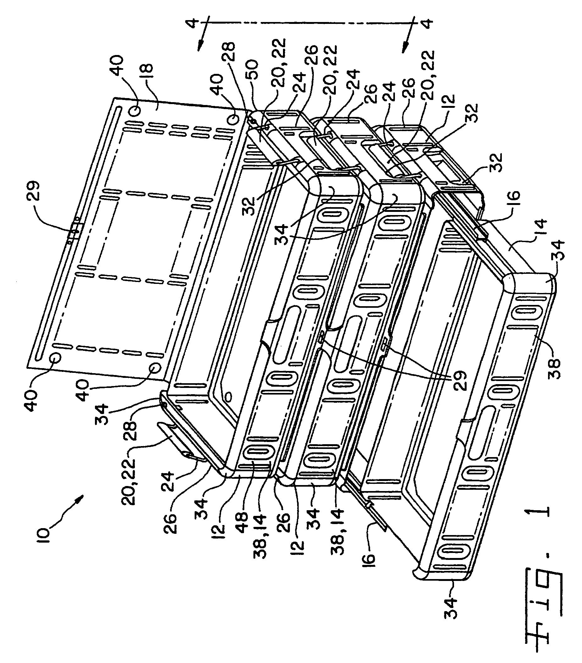 Orthopaedic instrument sterilization case