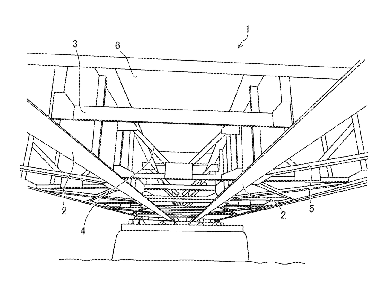 Structure member specification device and structure member specification method