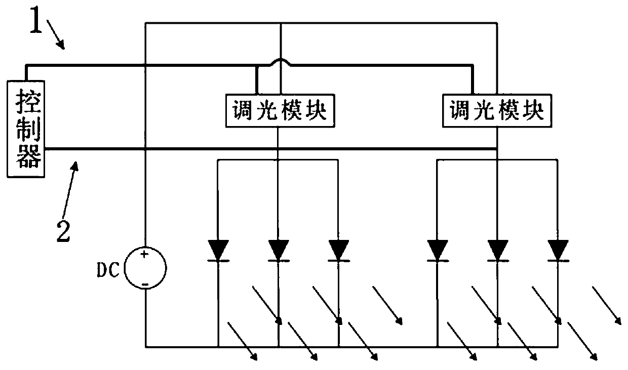 High-efficiency intelligent current-adjusting brightness-adjusting LED indoor and outdoor illumination system