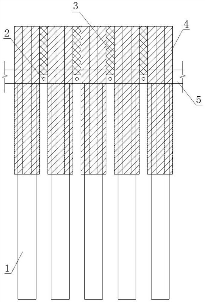 Anchor cable construction method in steel sheet pile slope protection area