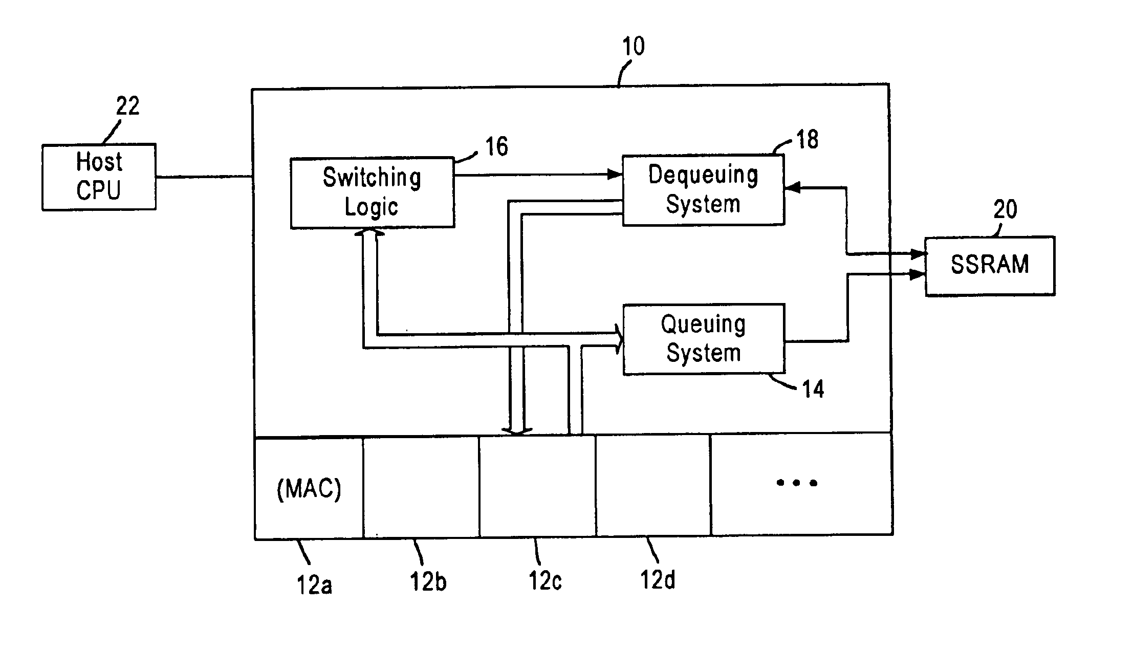 Weighted fair queuing approximation in a network switch using weighted round robin and token bucket filter