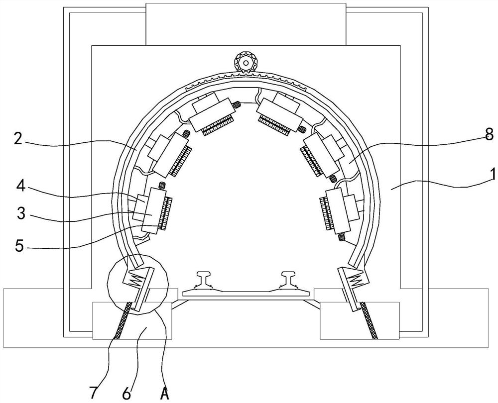 An environmental protection anti-scratch cleaning device for rail transit vehicles