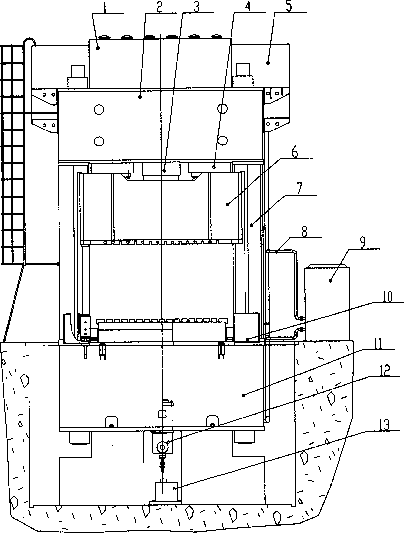 Large-scale semi-solid state die forging hydraulic press