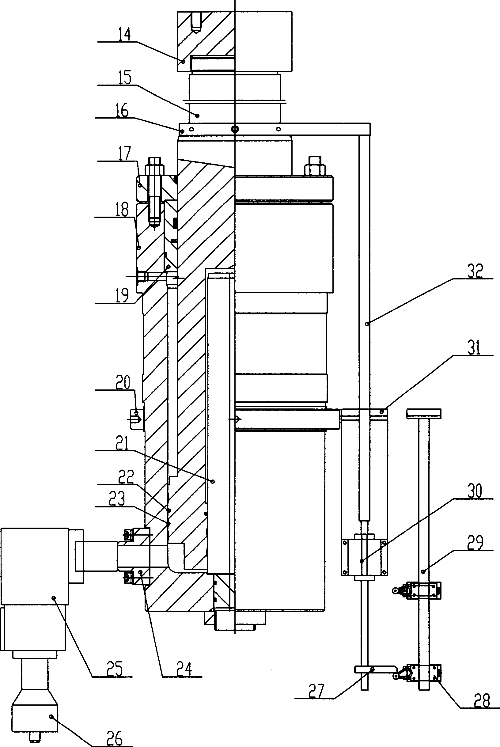 Large-scale semi-solid state die forging hydraulic press