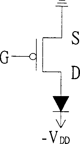 Cathode structure for inversion type organic luminous assembly