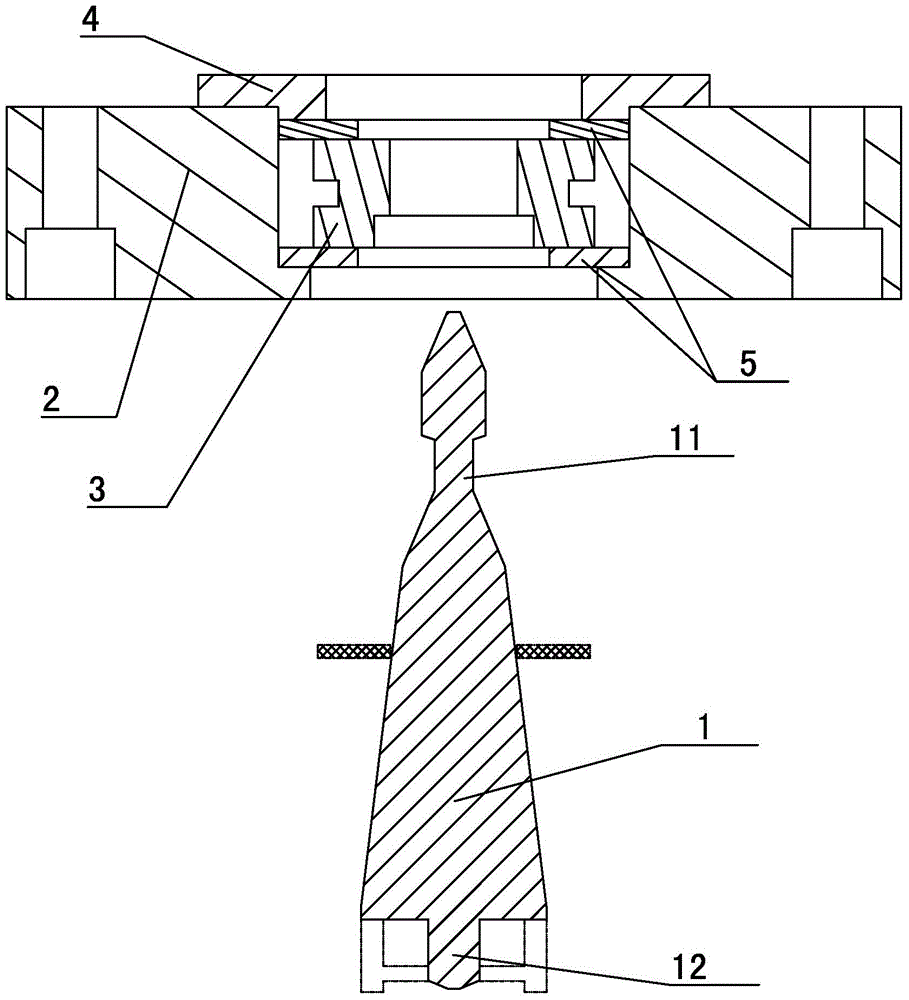 Automobile shock absorber piston package film pre-compression mold