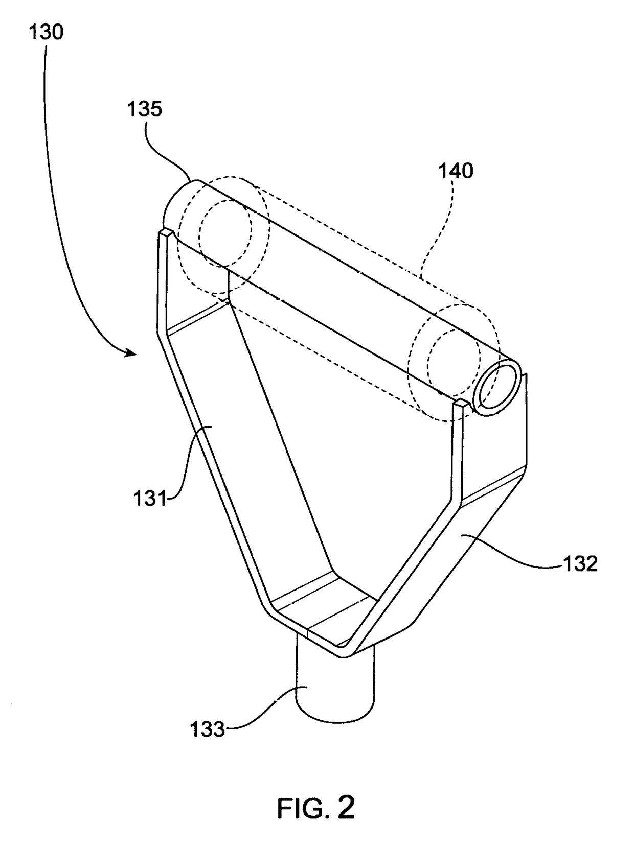 Rotator arm stop and roller assembly