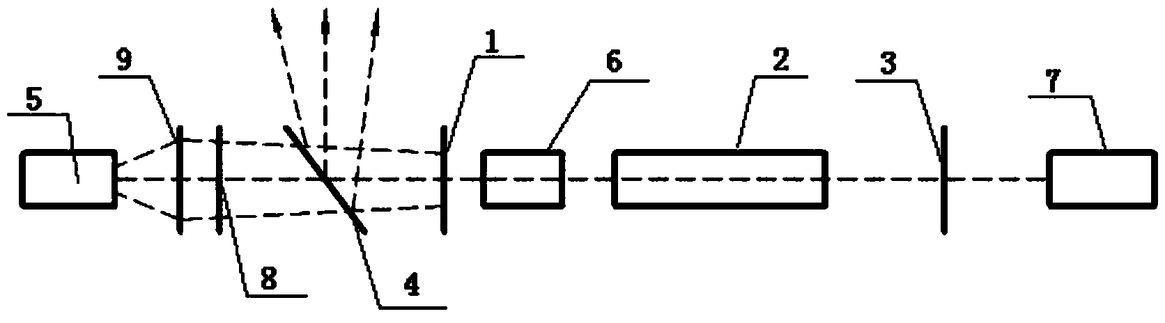 On-line power detection method and on-line power detection device for laser