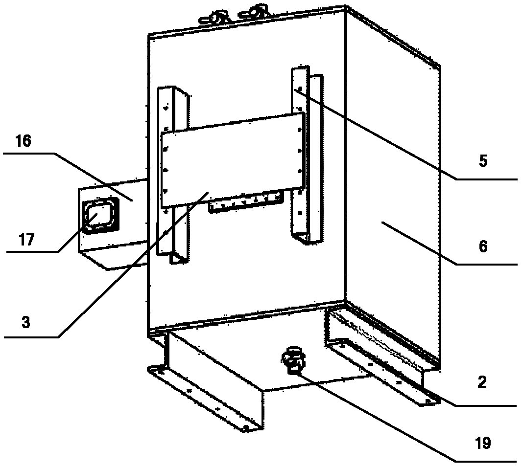 Testing device for imitating shot impact on fuel tank of airplane