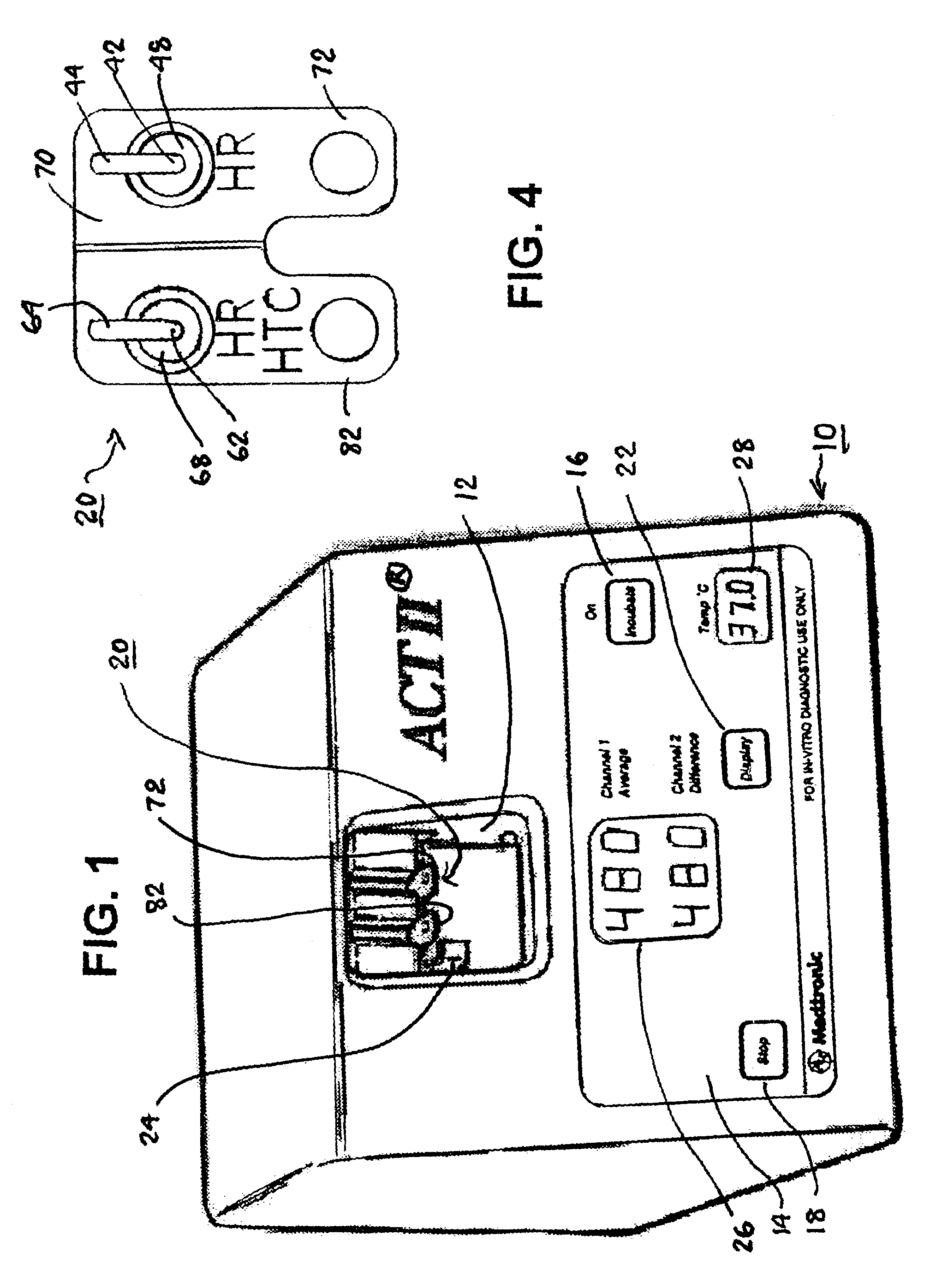 Test cartridge holder for blood samples