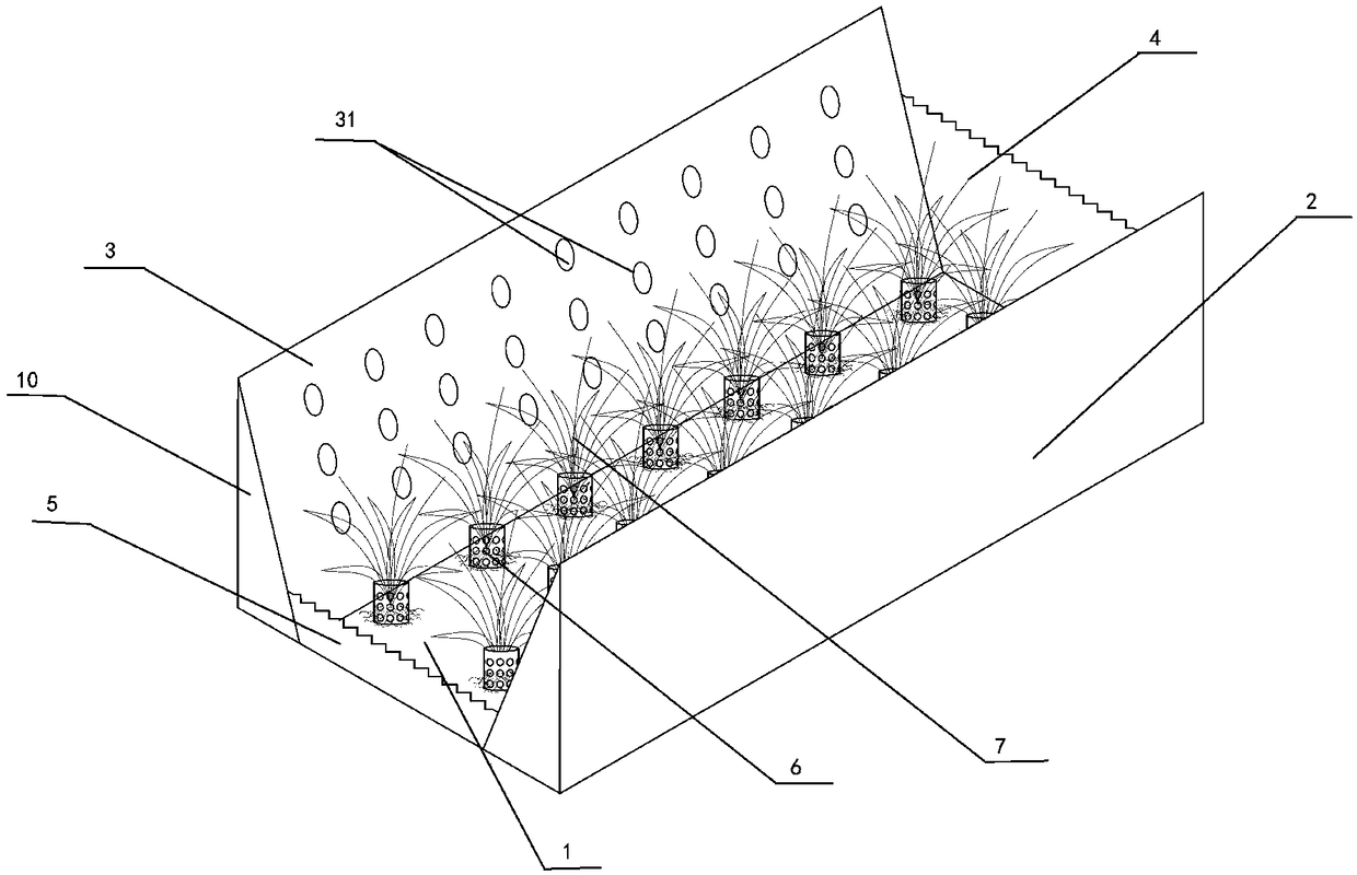 A staged hard ecological drainage channel for farmland