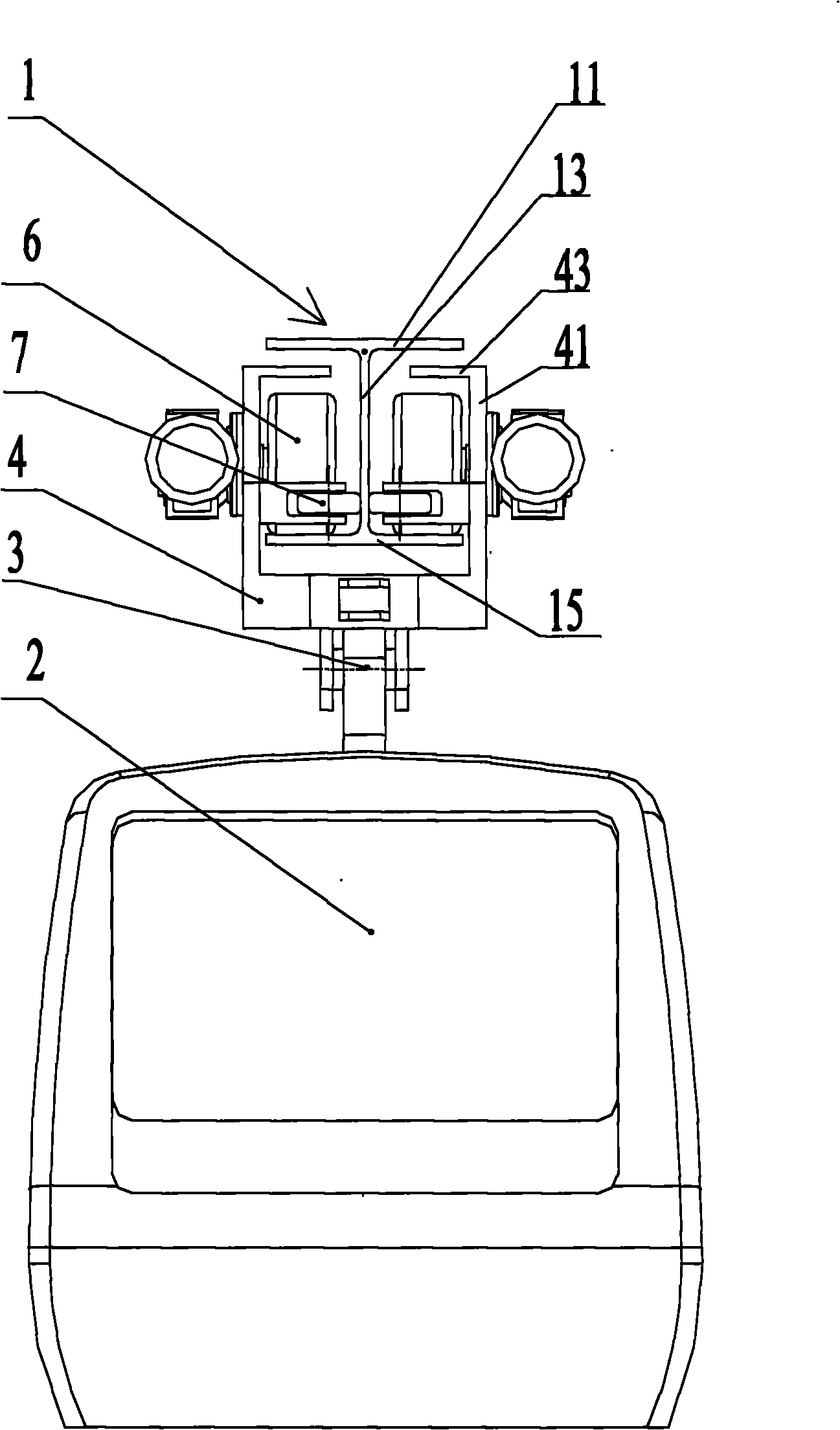 Suspension type monorail traffic system