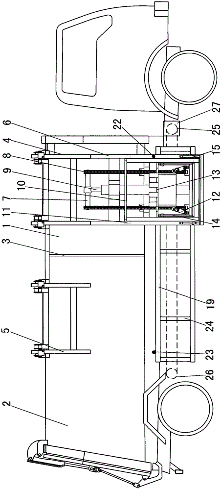 Slide way type side-loading classified-compression refuse truck