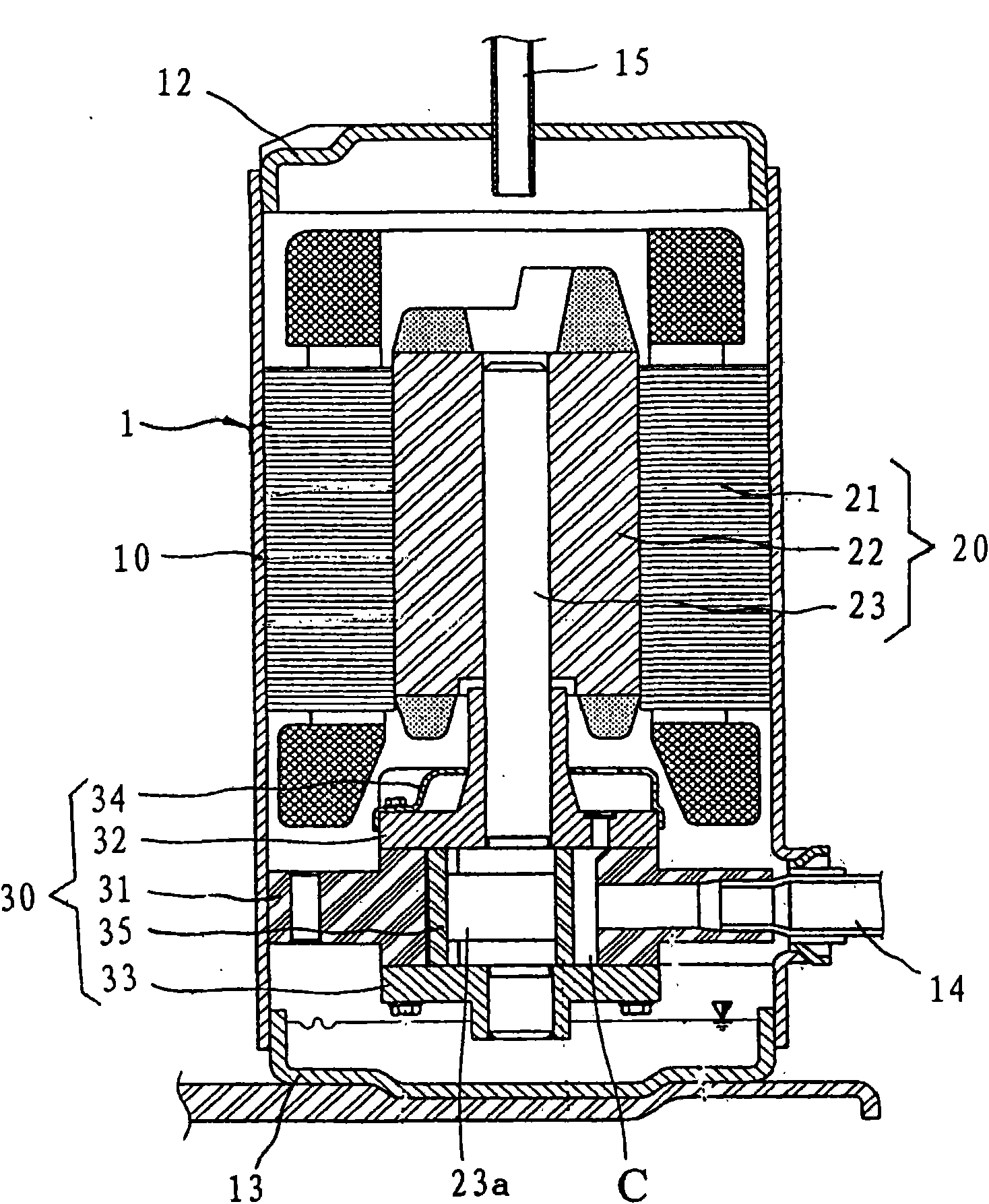 Combined rotor structure of permanent-magnetic motor