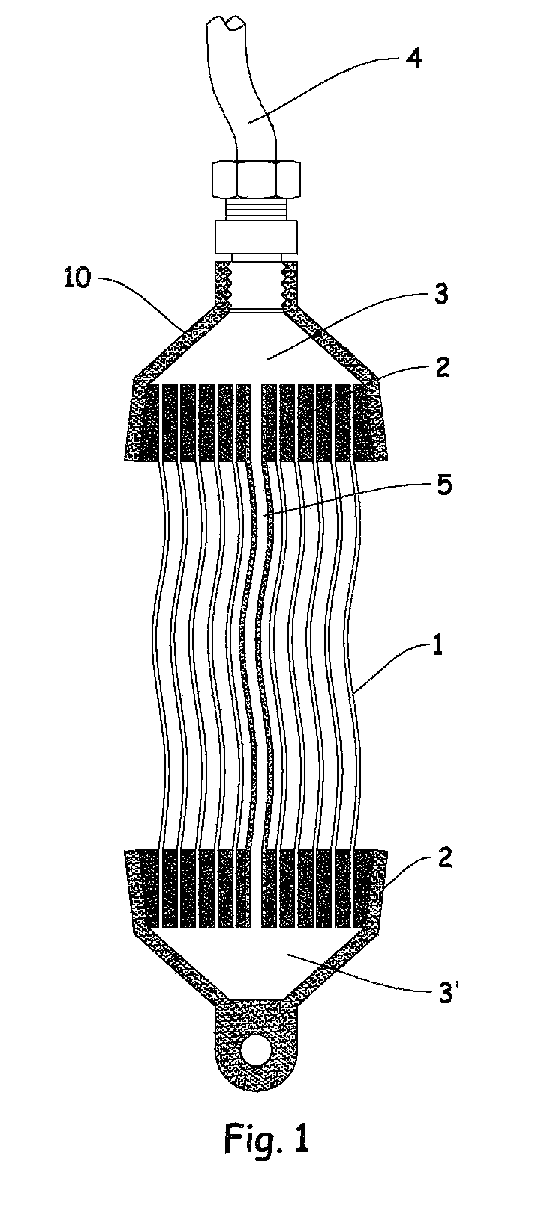 Floating porous hollow fiber membrane bundle