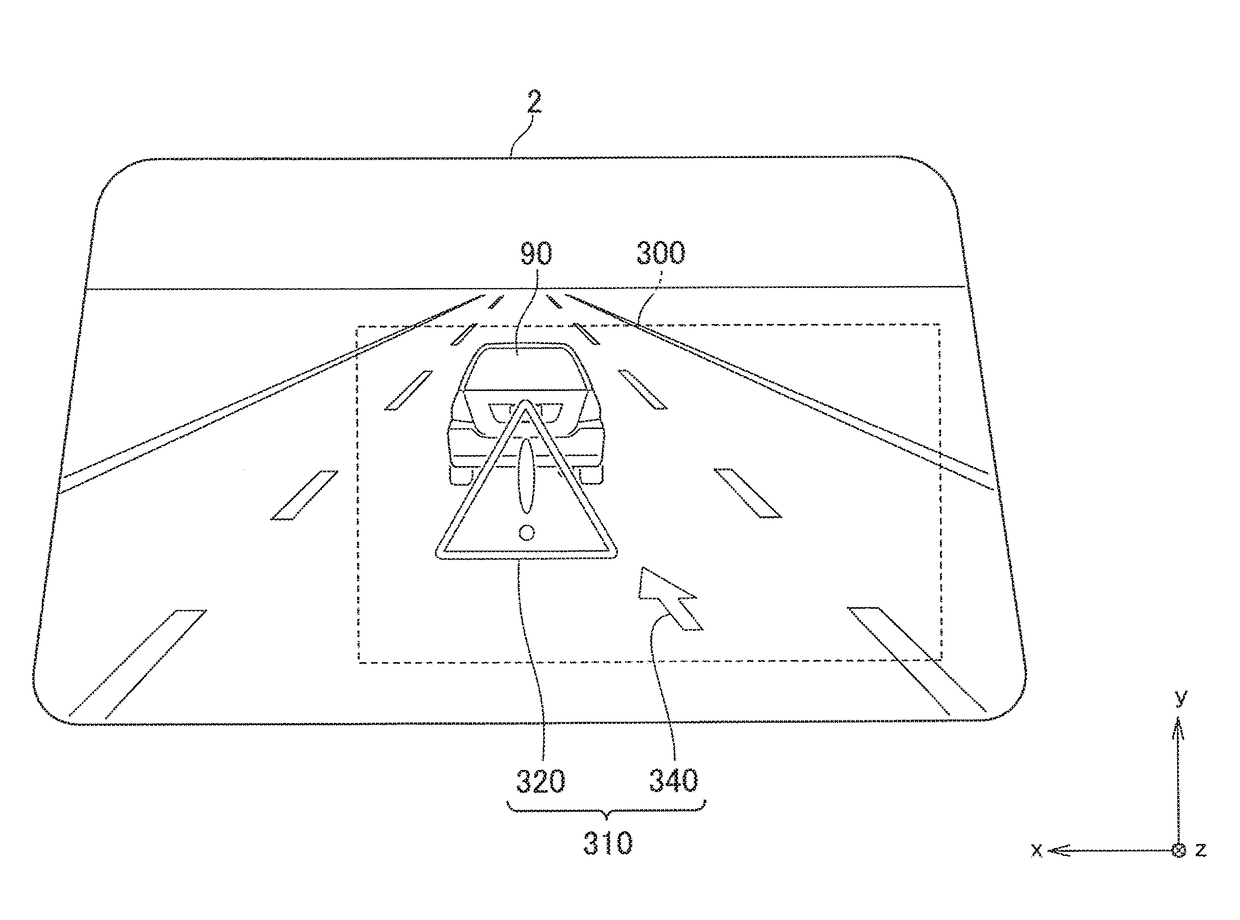 Vehicle display device