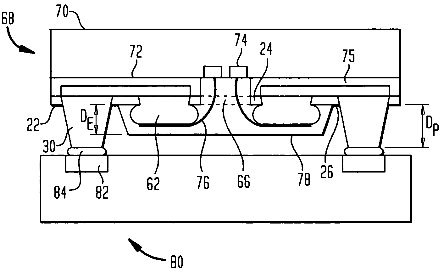 Formation of circuitry with modification of feature height