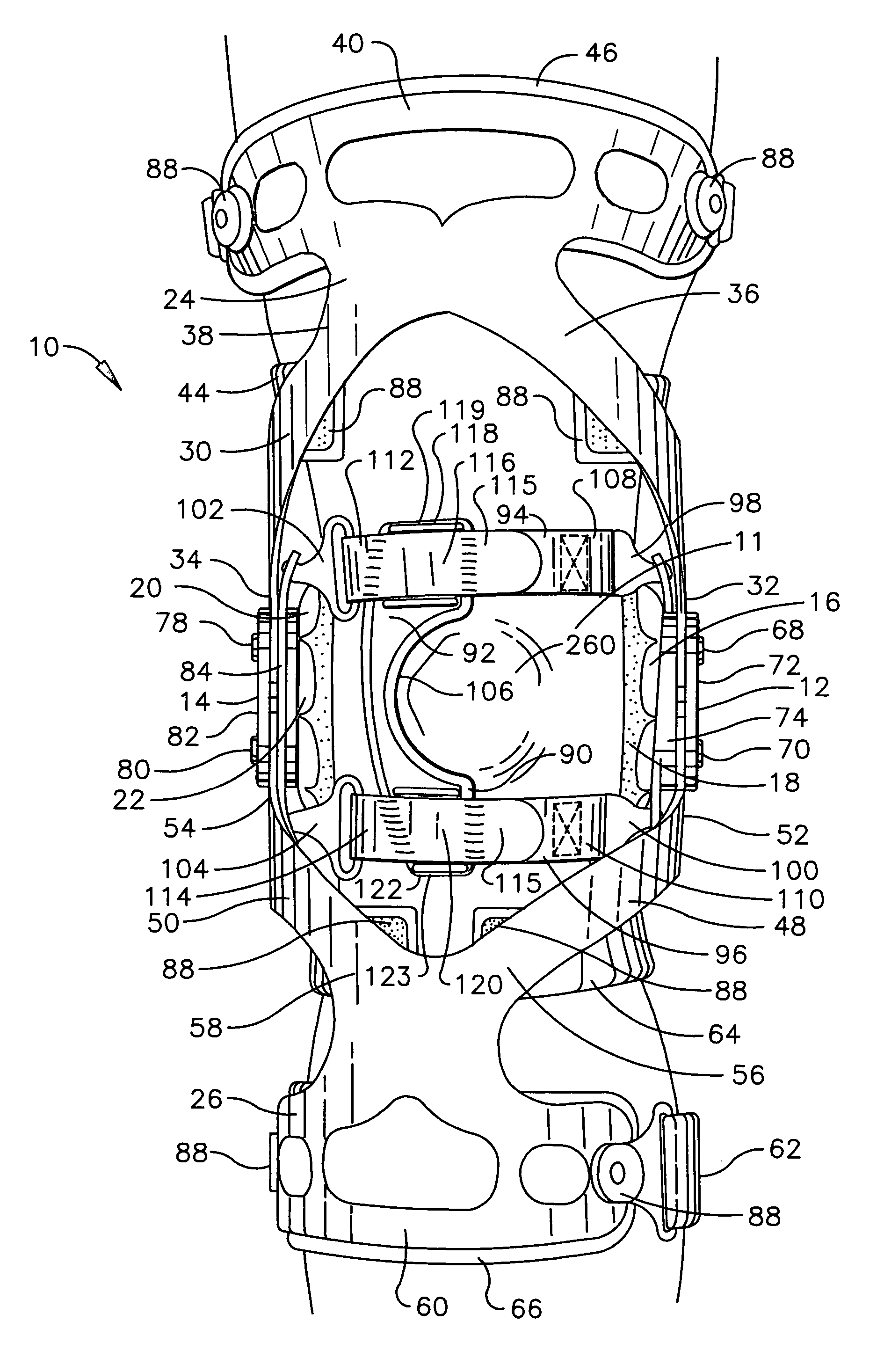 Knee brace providing dynamic tracking of the patello-femoral joint