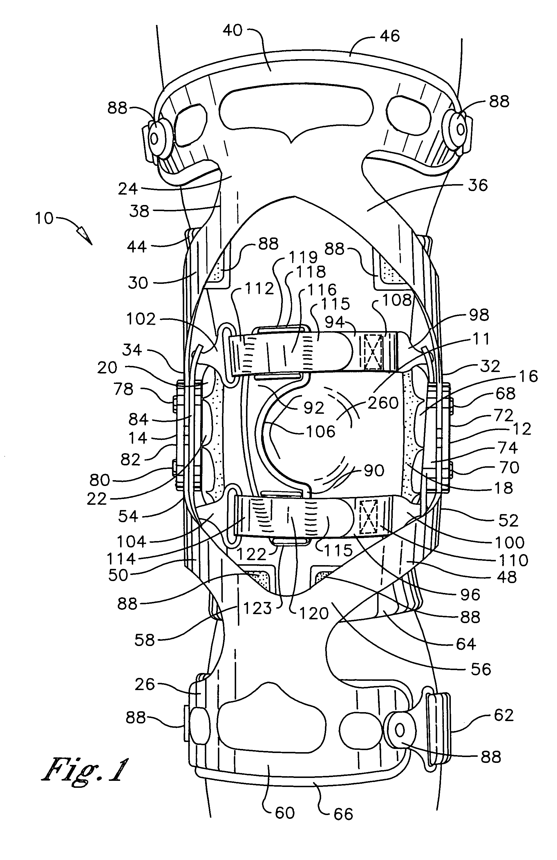 Knee brace providing dynamic tracking of the patello-femoral joint