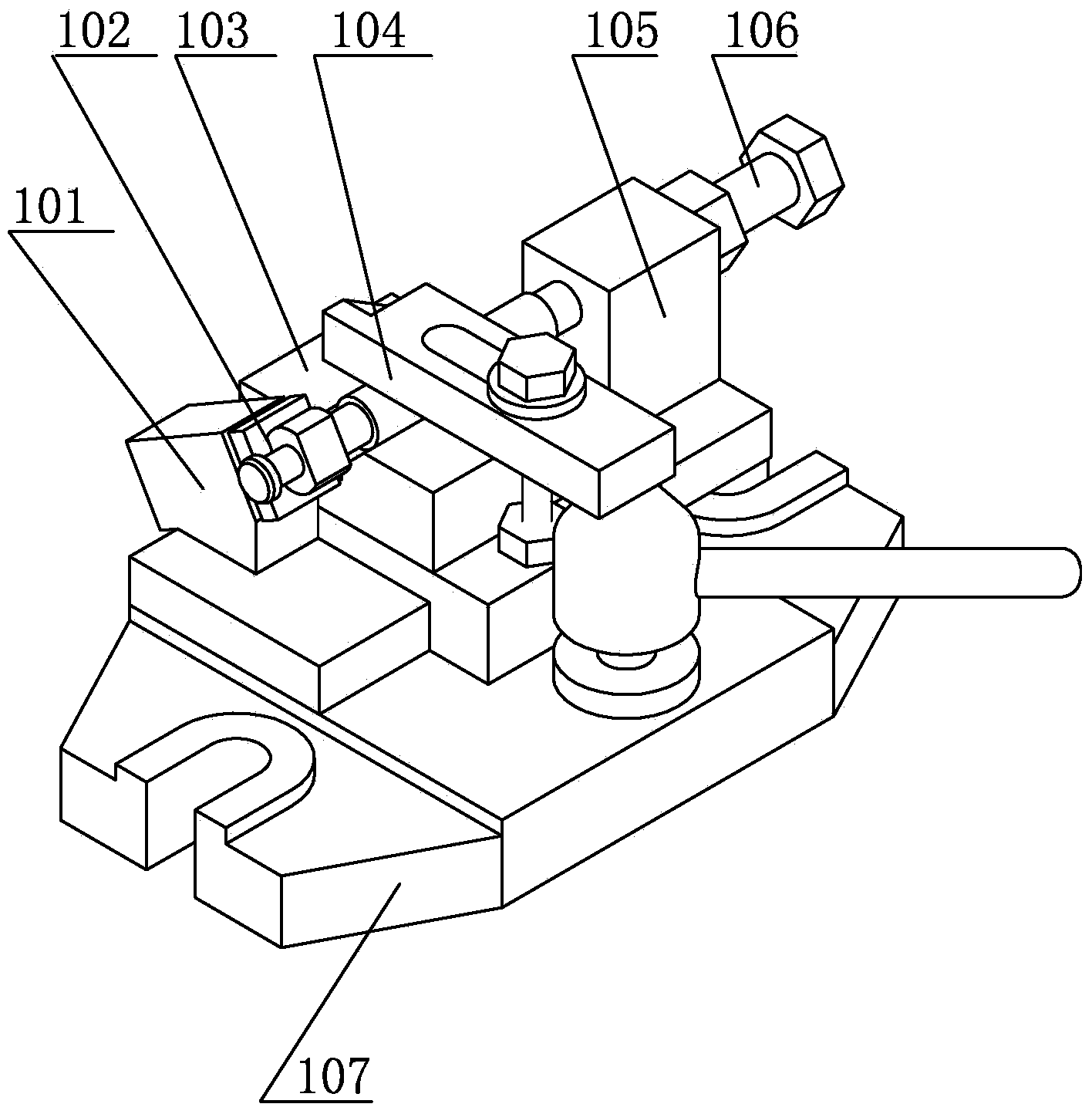 Clamp structure for machining spiral groove