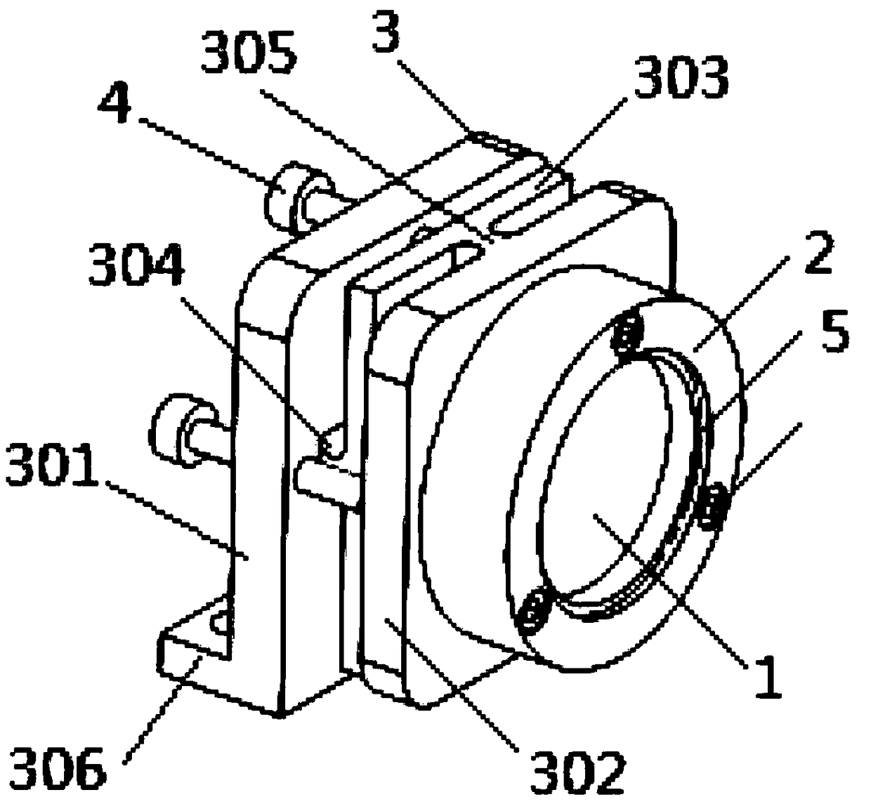 Precision mirror frame based on a flexible hinge