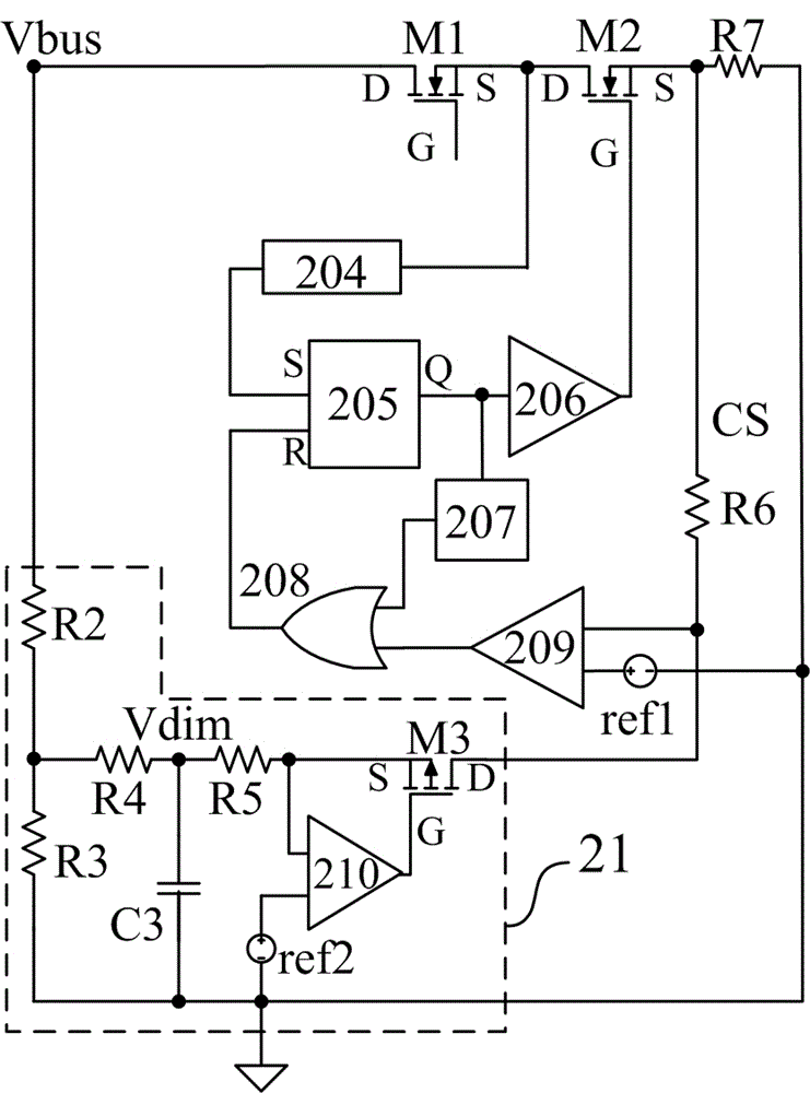 Maximum brightness enhancement module, thyristor dimming led drive circuit and system