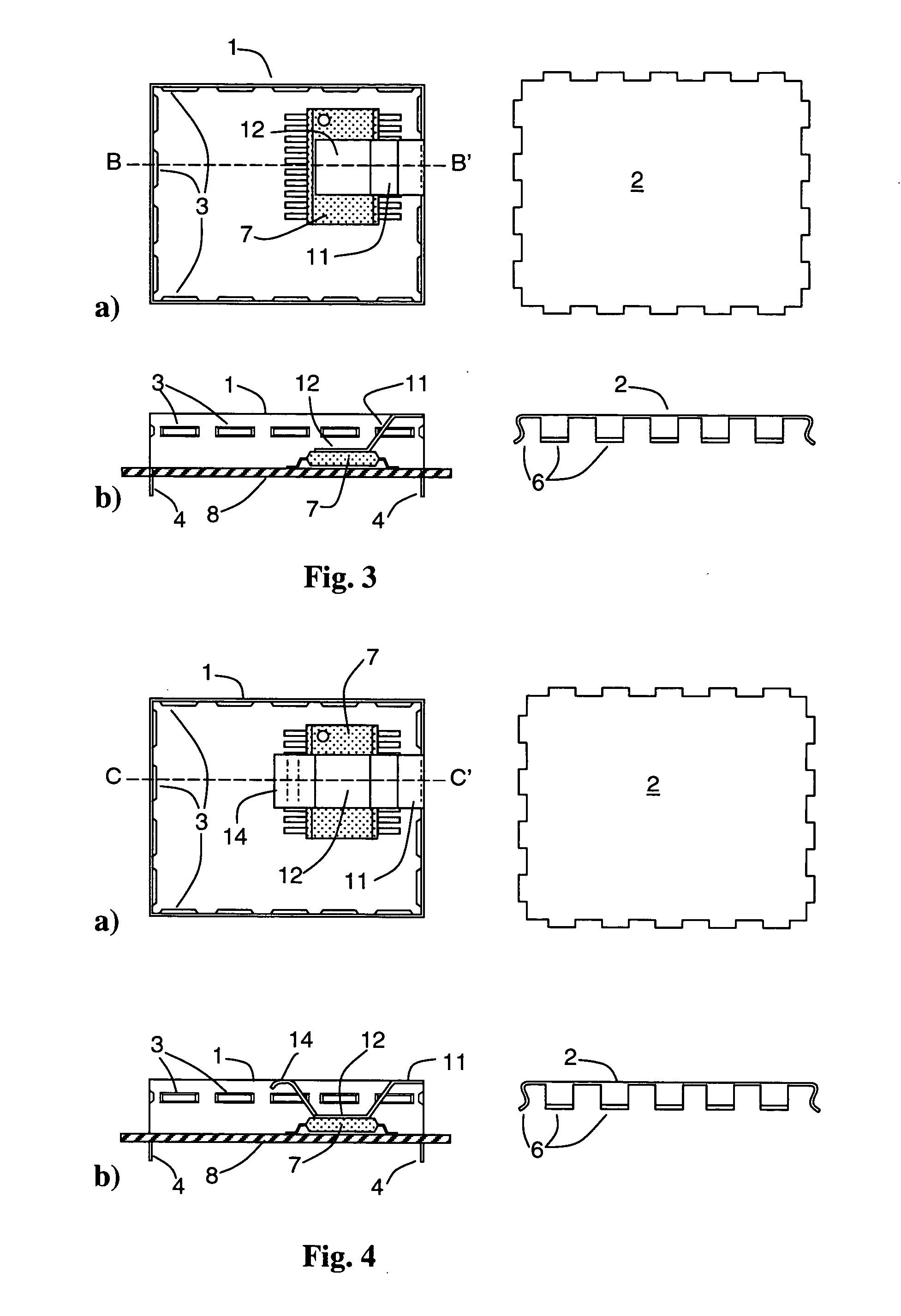 Shield casing with heat sink for electric circuits