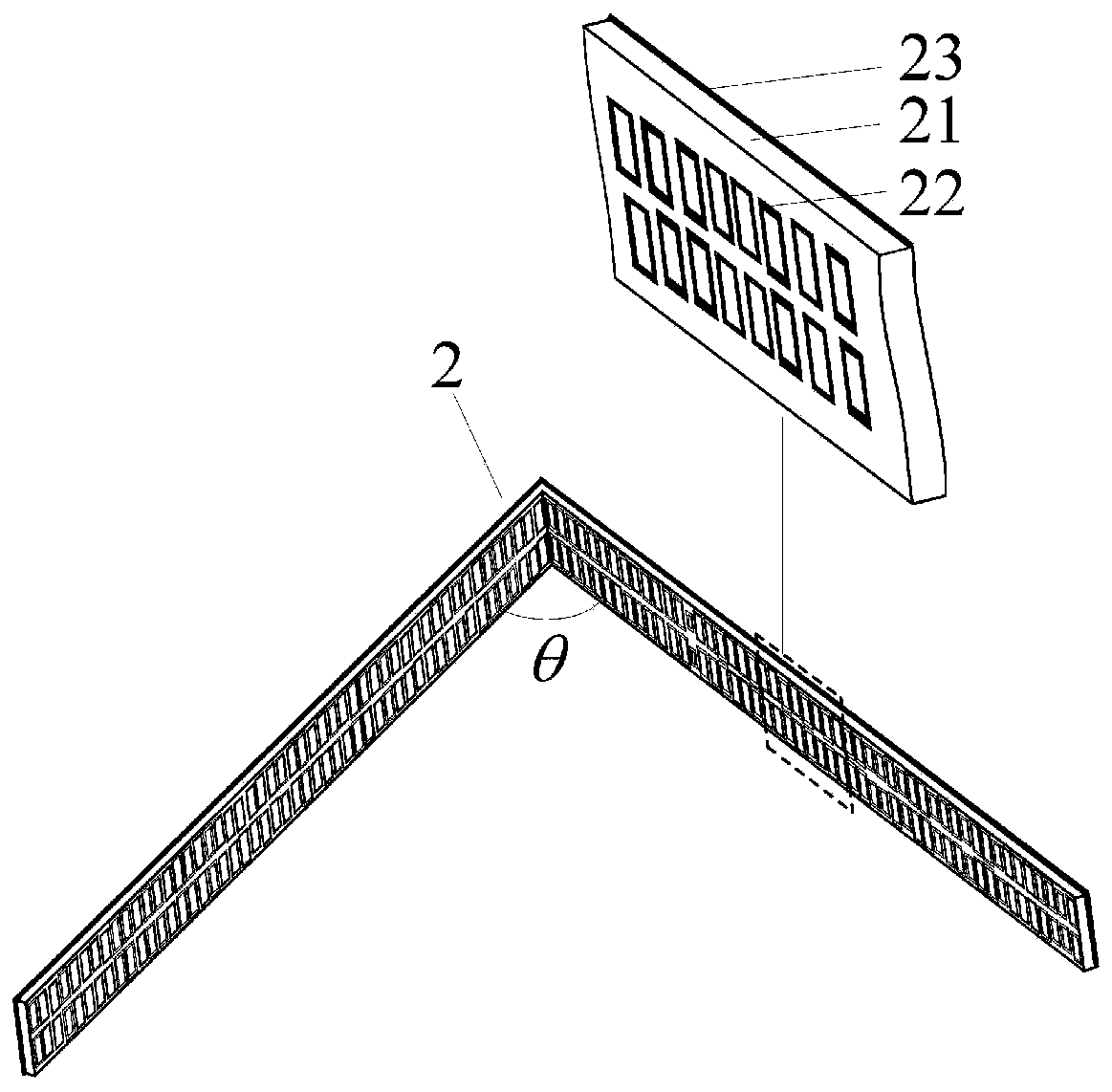 A single-reflection and double-transmission metasurface antenna with three beam angles