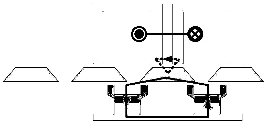 An asymmetric double permanent magnet hybrid excitation switch flux linkage linear motor