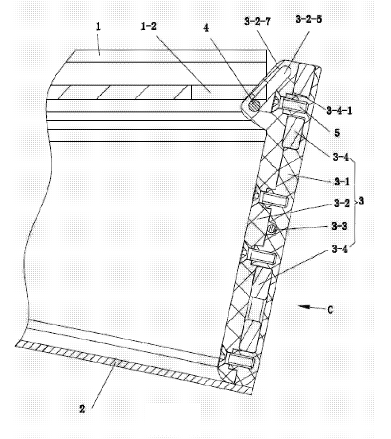 Arc and straight combined horizontal strut for advertisement display rack