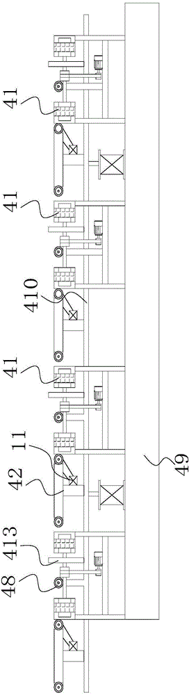 Phosphorosilicate glass removal processing production line for crystalline silicon solar cell processing