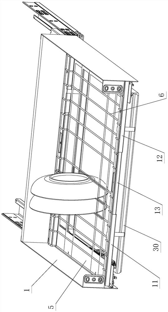 Adjustable bearing structure of furniture drawer