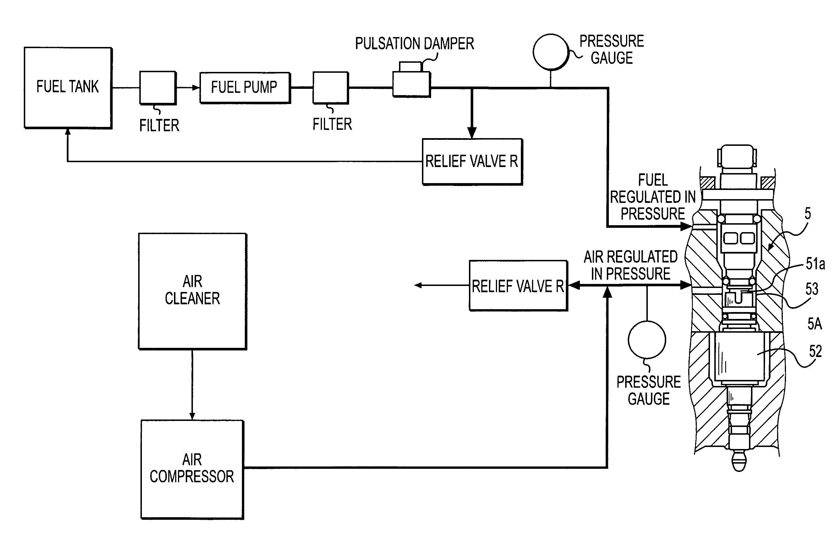 Internal combustion engine with air-fuel mixture injection