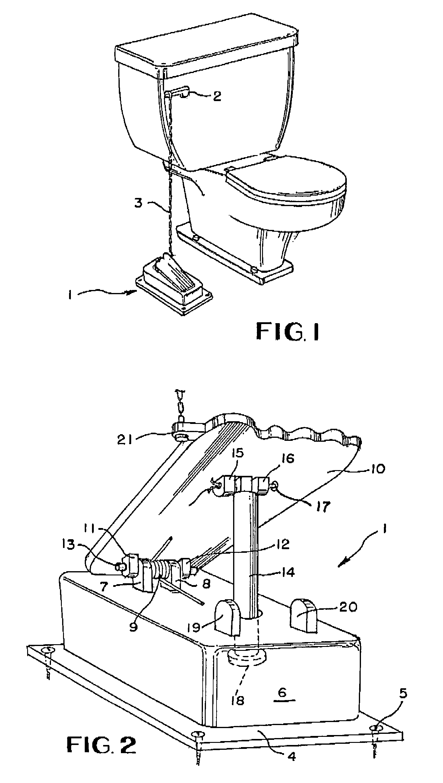 Hands-free toilet and urinal flushing device