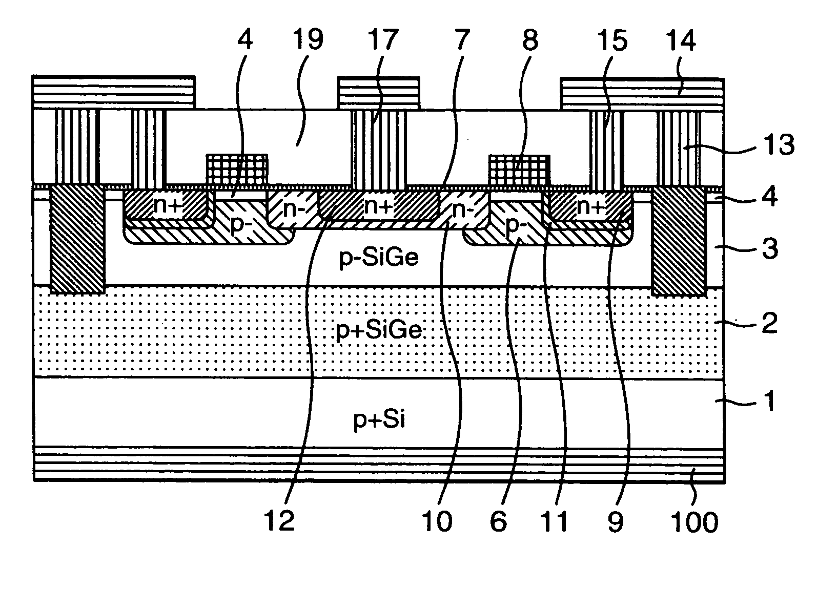 Field-effect type semiconductor device for power amplifier