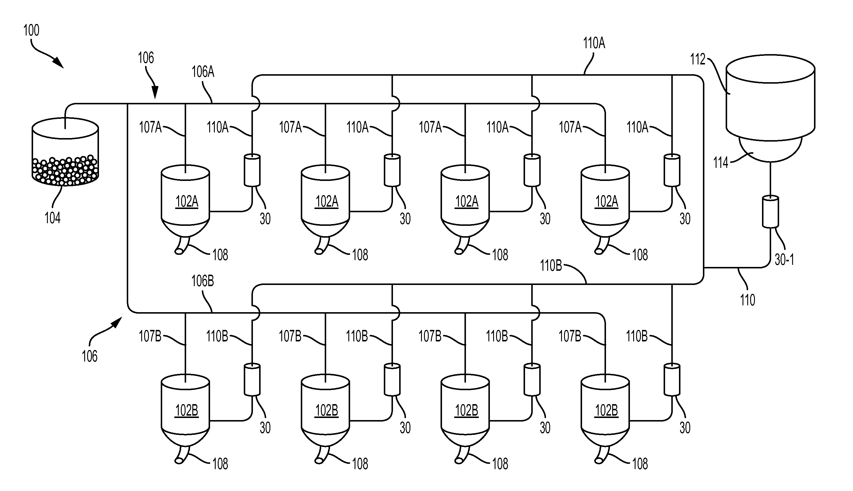 Vacuum powered resin loading system without central control