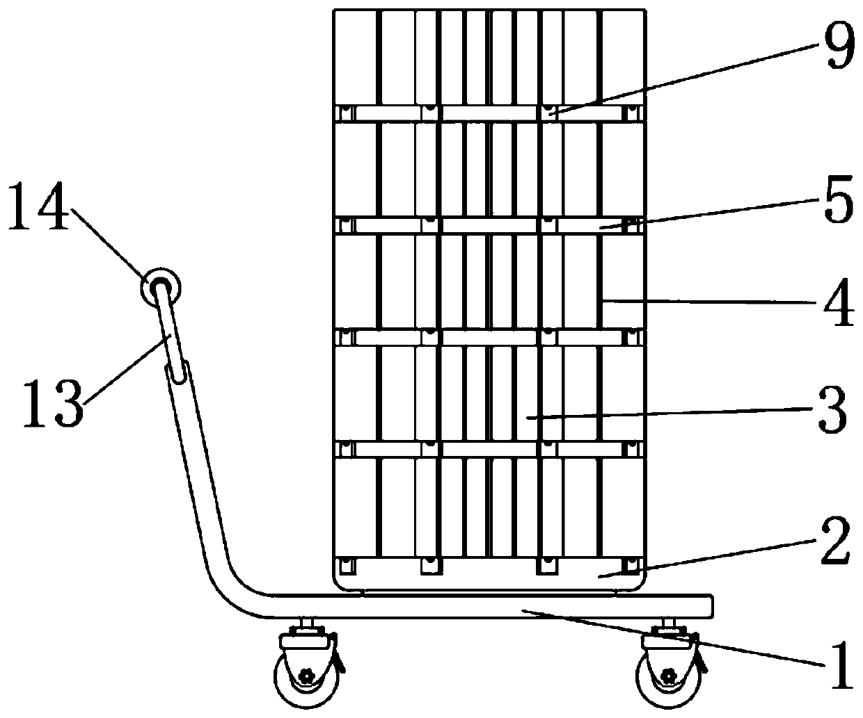 Management transportation device convenient for classified placement of books