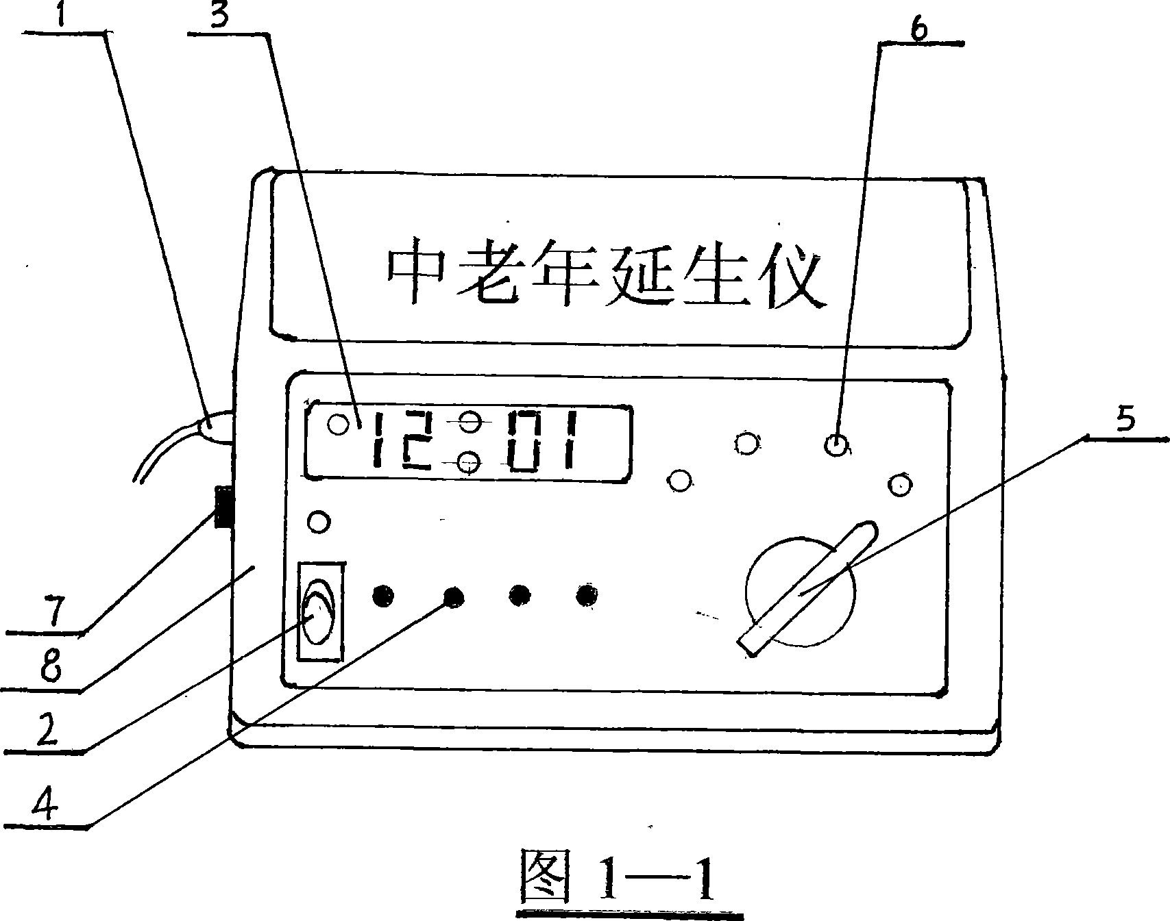 Method and instrument for extending life of persons in middle and old age