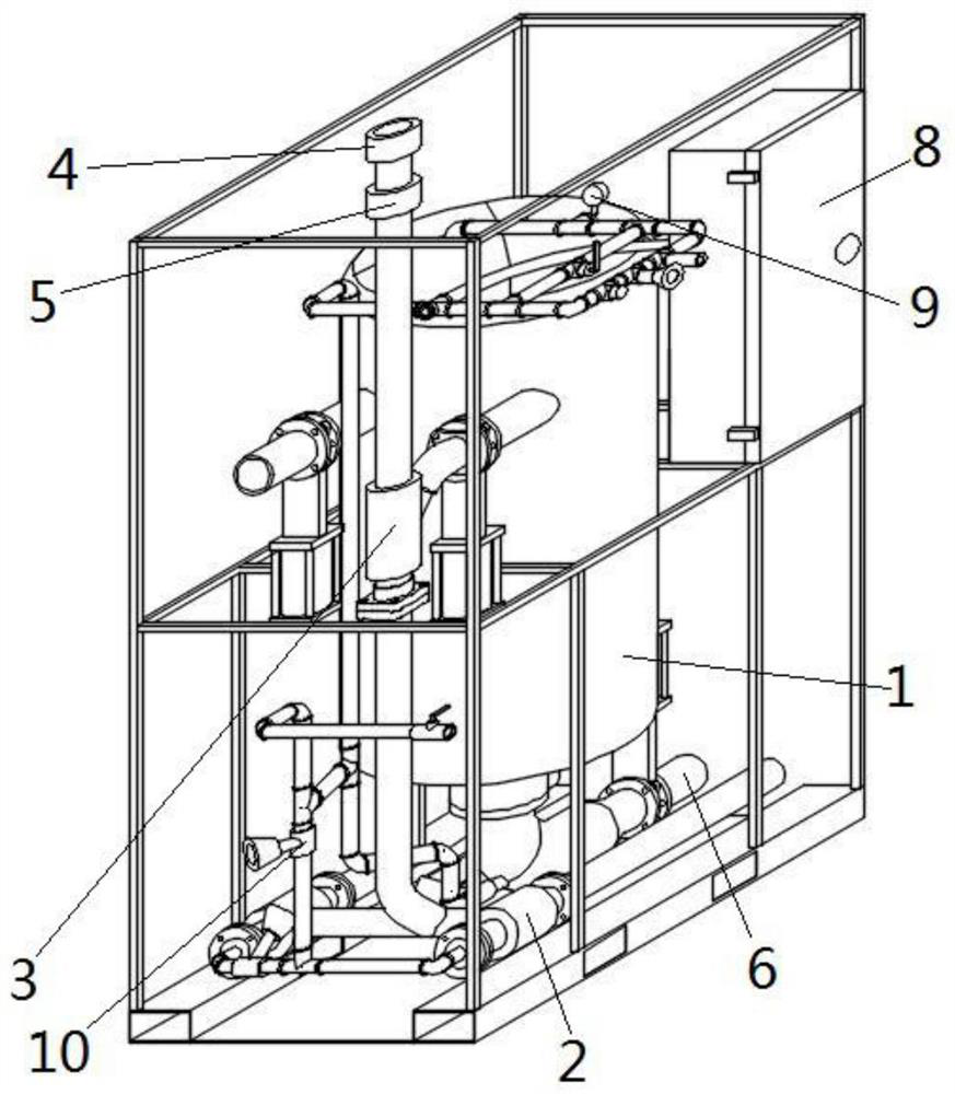 Vacuum residue discharging system