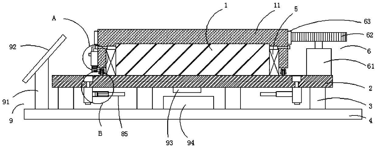 Low-energy-consumption rotation supporting device