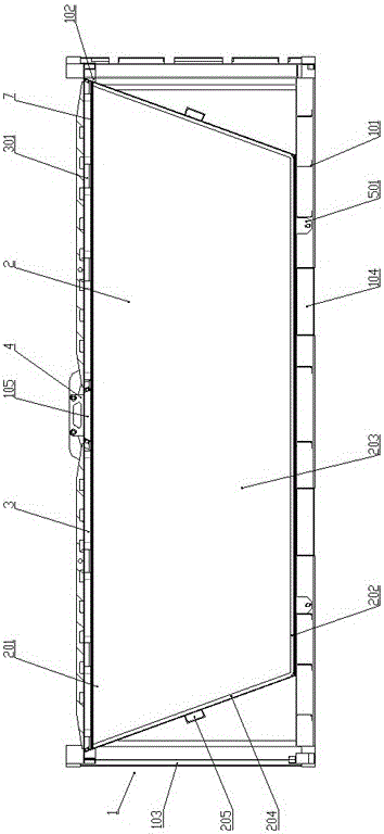 Upper cover opening transportation container