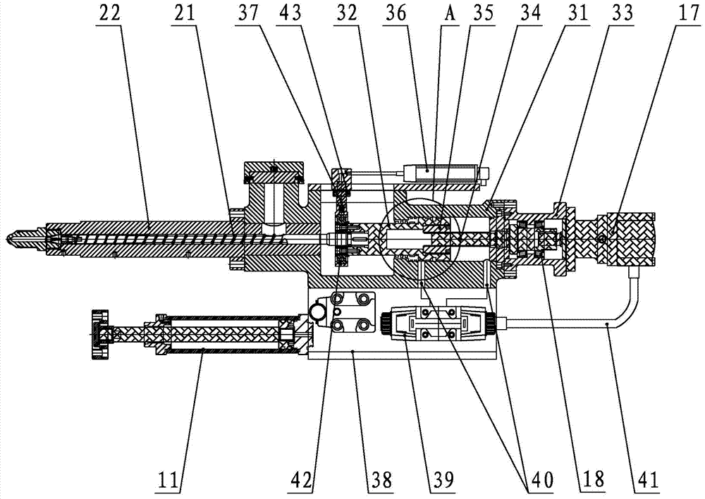 Integrated injection molding device of injection molding machine