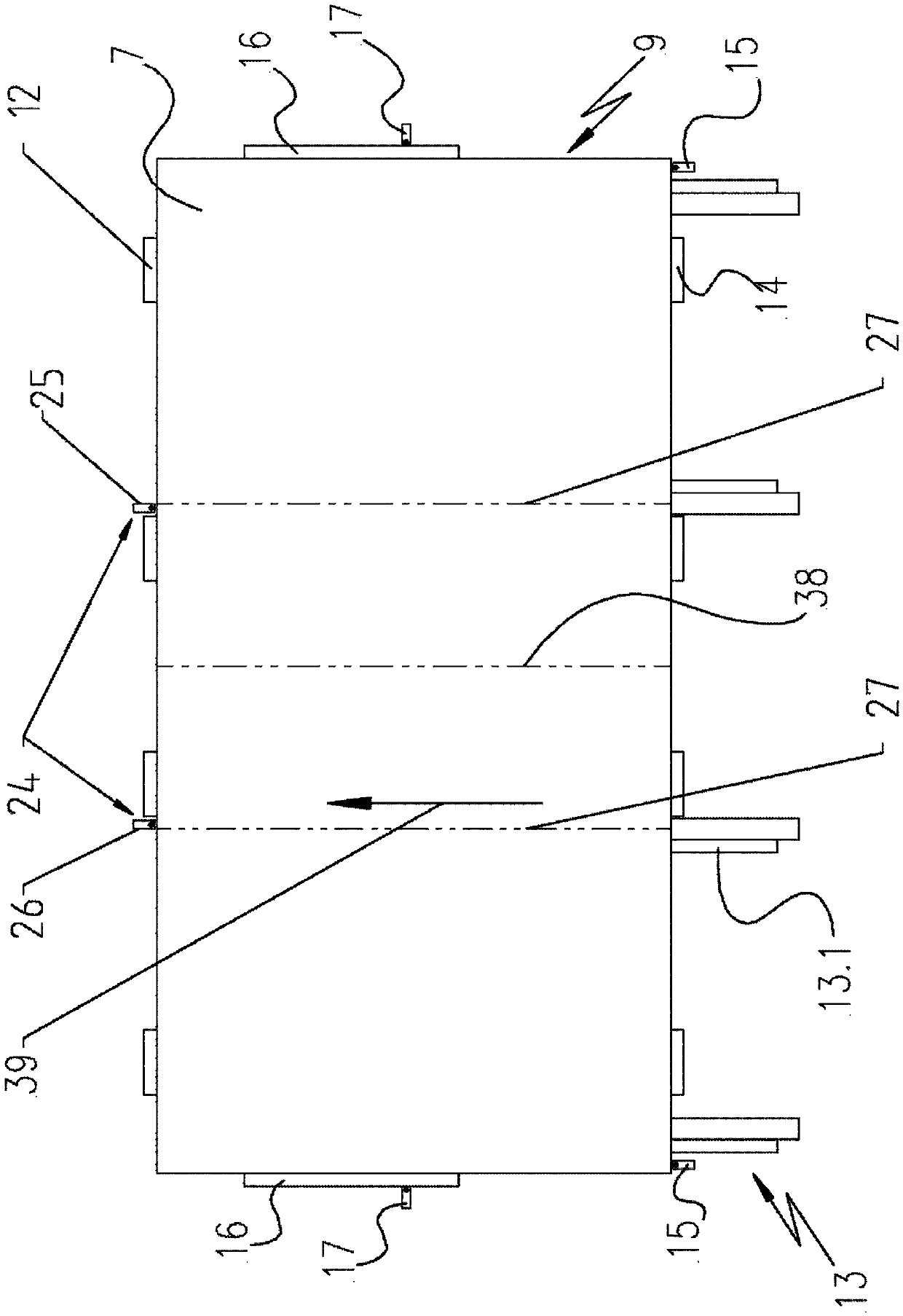 Machine for processing sheets with output device and method for stacking sheets