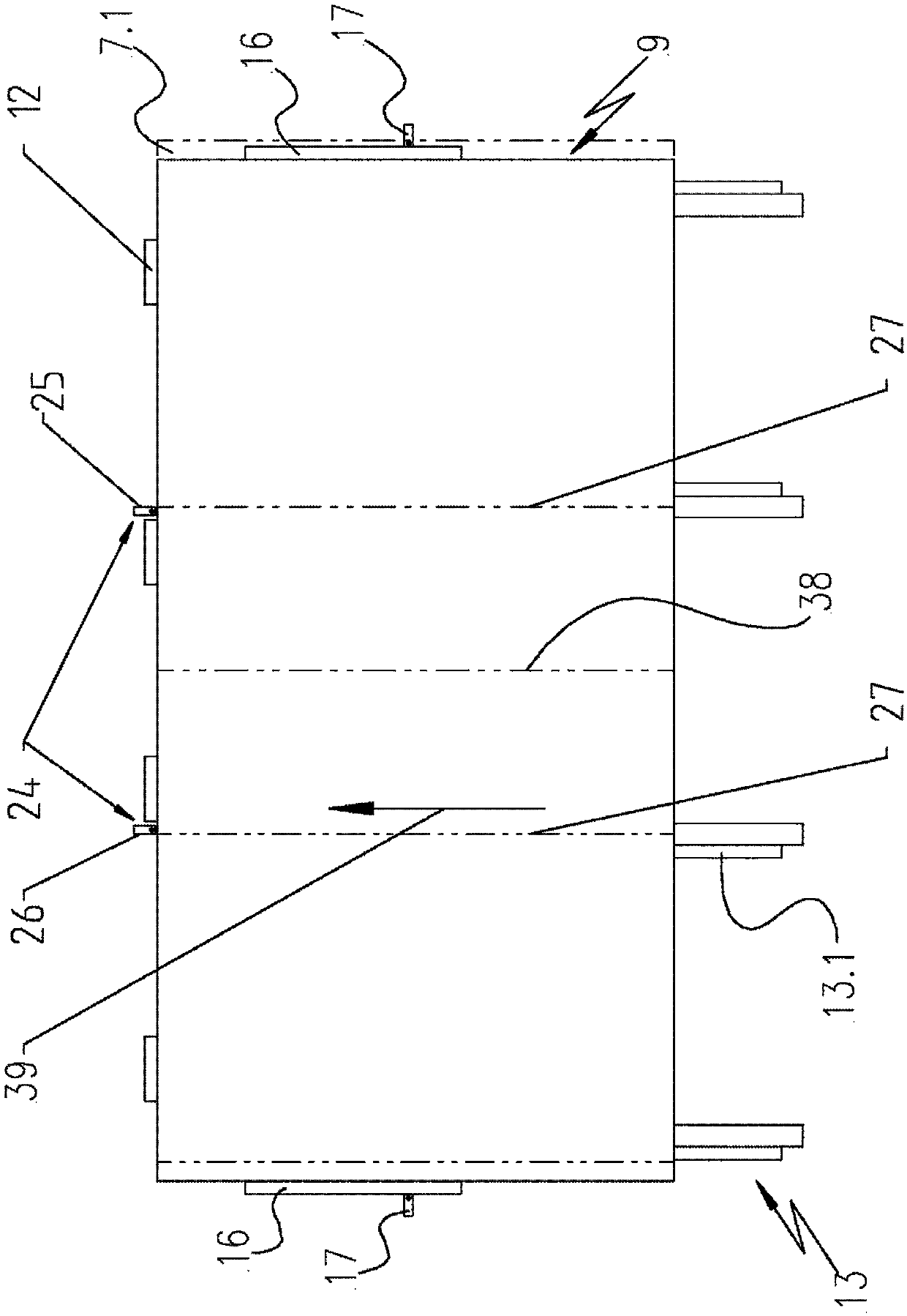 Machine for processing sheets with output device and method for stacking sheets