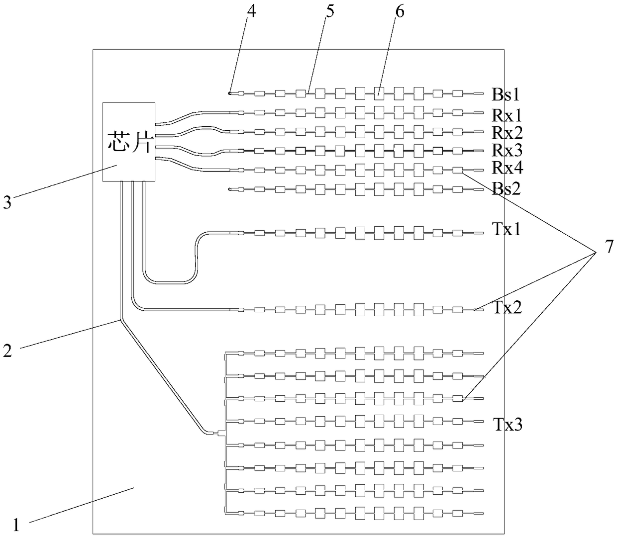 Microstrip array antenna system based on 77 GHz millimeter wave radar