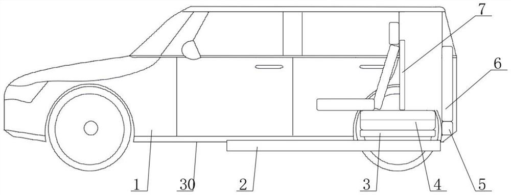 Folding telescopic automobile